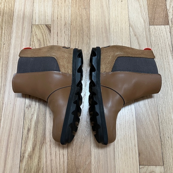 Sorel Joan of Arctic Brown Leather Wedge II Chelsea Boots Ankle Booties Size 5 - Picture 6 of 12